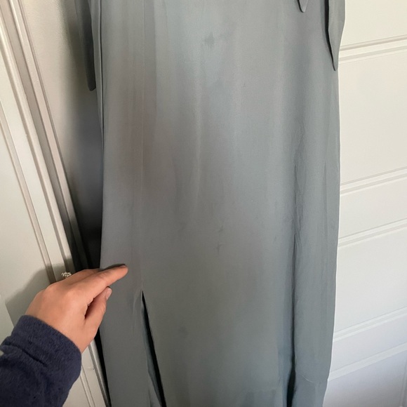 Show Me Your Mumu Claire Midi Dress Deep Sage Chiffon - Picture 9 of 9